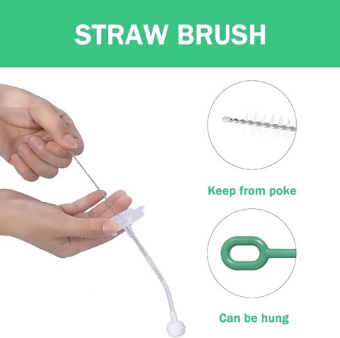 Travel Bottle Brush, 6-in-1 Travel Bottle Cleaner kit with Bottle Brush, Nipple Brush, Straw Brush, Soap Dispenser, Drying Rack, Storage Box, Portable Baby Travel Essentials, BPA-Free(Pink) in Kuwait