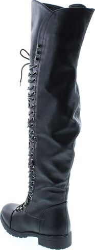 SHOEDEZIGNS Shoe Dezigns Travis 05 Women Military Lace Up Thigh High Combat Boot in Saudi Arabia