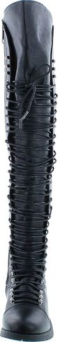 SHOEDEZIGNS Shoe Dezigns Travis 05 Women Military Lace Up Thigh High Combat Boot in Saudi Arabia