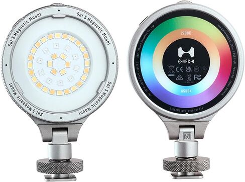 Harlowe Sol 5 Spectra on Camera Light Kit Portable Prodable Shoe Mount RGBCW Camera Light 1700K-10000K CRI/TLCI 96+ 36000 COLAL in Saudi Arabia