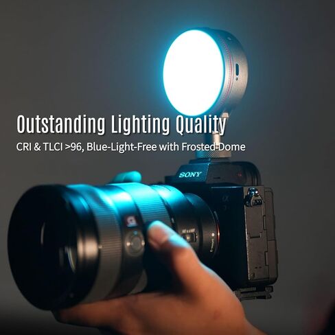 Harlowe Sol 5 Spectra on Camera Light Kit Portable Prodable Shoe Mount RGBCW Camera Light 1700K-10000K CRI/TLCI 96+ 36000 COLAL in Saudi Arabia