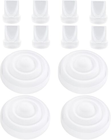 12 PCS قطع غيار مضخة الثدي لـ MOM M5 M5 ، 8 Duckbill Valves و 4 Silicone Diaphragms ، Frucking Essentials Ait متوافقة مع ملحقات مضخة الثدي Momcozy M5 in Saudi Arabia