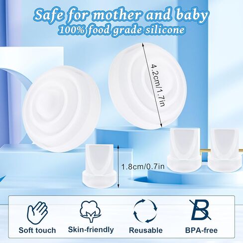 12 PCS قطع غيار مضخة الثدي لـ MOM M5 M5 ، 8 Duckbill Valves و 4 Silicone Diaphragms ، Frucking Essentials Ait متوافقة مع ملحقات مضخة الثدي Momcozy M5 in Saudi Arabia