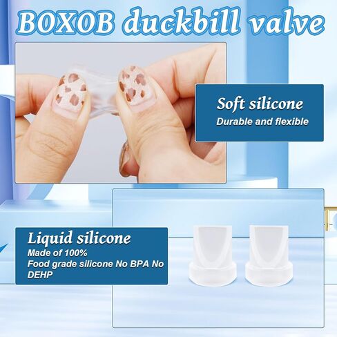 12 PCS قطع غيار مضخة الثدي لـ MOM M5 M5 ، 8 Duckbill Valves و 4 Silicone Diaphragms ، Frucking Essentials Ait متوافقة مع ملحقات مضخة الثدي Momcozy M5 in Saudi Arabia