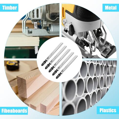 T101B T-Shank Jigsaw Lades لمقاول الخشب مقاول 4 بوصات ، و 5 دولارات ، و 5 مساءً شفرات المنشار مجموعة T-shank Jig Saw for Quick Cutt in Kuwait