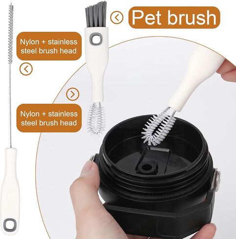 2pcs Cup Lid Cleaning Brush Set, Gap Cleaner & Straw Brush Multifunctional Portable Bottle Cleaning Kit for Baby Bottle Water Cups Sippy Cup Teapot Spout in Saudi Arabia