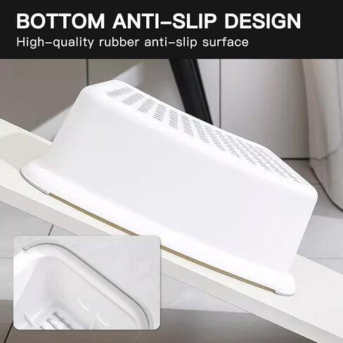 الأطفال غير الزلزالين خطوة البراز-البراز الآمن Sturdy Sext Stool for Bathroom Sink ، تدريب القعادة ، المطبخ وغرفة نوم ، مع ناعم مضاد للانزلاق-رمادي in Kuwait