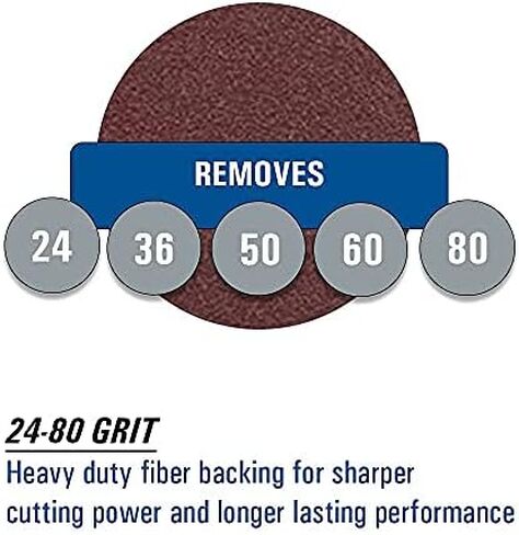Resin Fiber Grinding Discs Aluminum Oxide 4-1/2" x 7/8" (80 Grit, 25 Pack) in Saudi Arabia