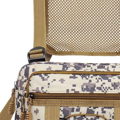 Binoculars Strap Chest Bag, Binoculars Strap Case, Multifunctional, Wear-Resistant, Multiple Pockets, Portable Bag, Carrying Bag, Gray in Saudi Arabia