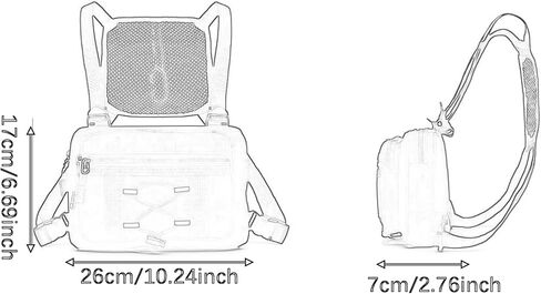 Binoculars Strap Chest Bag, Binoculars Strap Case, Multifunctional, Wear-Resistant, Multiple Pockets, Portable Bag, Carrying Bag, Gray in Saudi Arabia