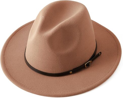 Jastore Kids Girls Boys Classic Wide Brim Bowknot Floppy Fedora Hat Wool Felt Bowler Cap in Kuwait