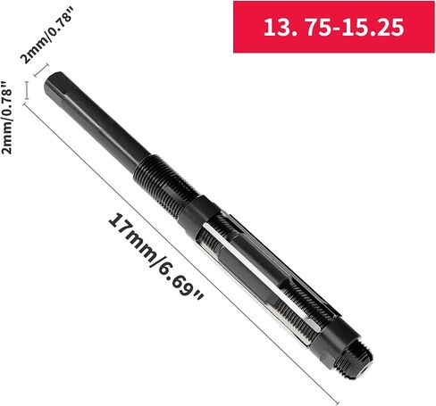reamer اليد القابلة للتعديل 13.75-15.25mm ， HSS HSS Grip Metric Metric Drining Drinyoung (13.75-15.25) in Kuwait