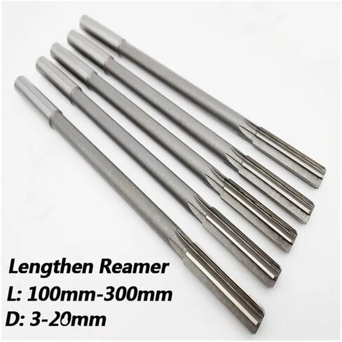 1Pc Lengthen Reamer HSS H7 Straight Shank Machine Chucking Reamer 3-20mm x 100mm-300mm for Metal Steel Aluminum Hole Drill(10X200mm) in Saudi Arabia