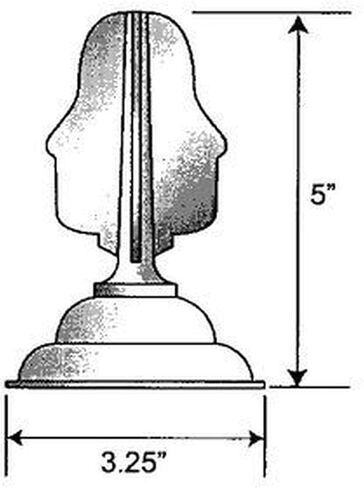 KastLite Black Polycarbonate Finial | 5" Tall with a 3.25" Base | Decorative Finial for Lamp Post Fixtures | Colonial Style | Manufactured by Crown Plastics in Kuwait