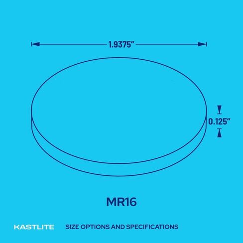 KastLite Blue Acrylic Lens Filter for Halo Track Lighting | Track Light Head - Adjust The Color of Your Lighting | Select Lens Size - MR16 Bulb for Spotlight Fixtures in Kuwait