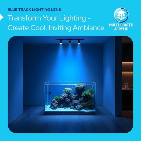 KastLite Blue Acrylic Lens Filter for Halo Track Lighting | Track Light Head - Adjust The Color of Your Lighting | Select Lens Size - MR16 Bulb for Spotlight Fixtures in Kuwait