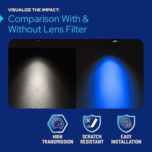 KastLite Blue Acrylic Lens Filter for Halo Track Lighting | Track Light Head - Adjust The Color of Your Lighting | Select Lens Size - MR16 Bulb for Spotlight Fixtures in Kuwait
