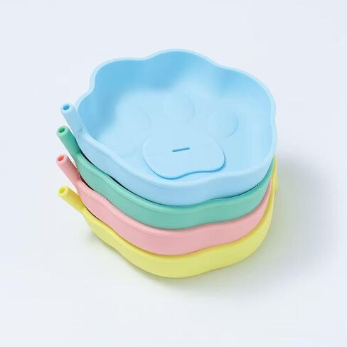 Pandaear 4 Pack Popsicle Holder for Kids و Silicone Ice Cone Cone & Porsicle Catcher مع Straw Straw Prinive ، حامل متجمد خالي من الفوضى in Kuwait