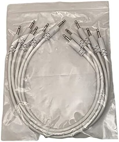 Starving Students Music Supplies Luigis Modular Supply Spaghetti Eurorack Patch Cables - Package of 5 White Cables, 24 (60 cm) in Kuwait