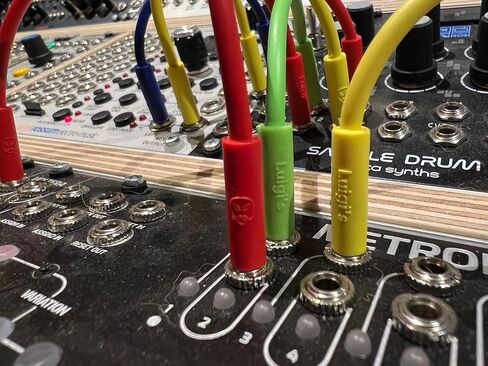 Starving Students Music Supplies Luigis Modular Supply Spaghetti Eurorack Patch Cables - Package of 5 White Cables, 24 (60 cm) in Kuwait