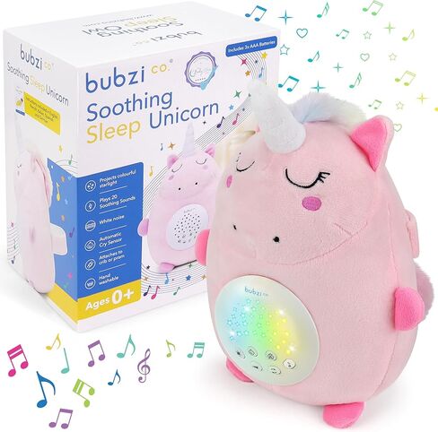 Bubzi Co Sound Machine, Portable Elephant Soother & Night Light Projector, Comforting Electronic Infant Toddler Sleep Aid & Baby Shush With White Noise in Kuwait