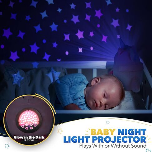 Bubzi Co Sound Machine, Portable Elephant Soother & Night Light Projector, Comforting Electronic Infant Toddler Sleep Aid & Baby Shush With White Noise in Kuwait
