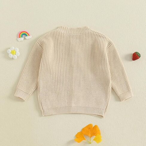 Kids Toddler Baby Girl Sweater Strawberry Embroidery Knit Cardigan Sweater Knitted Jacket Coat Warm Winter Clothes in Saudi Arabia