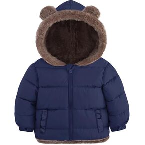ADUKIDE 6M-4T سترات صوفية منتفخة للأطفال للشتاء مع غطاء للأذنين وغطاء للرأس وسترة للأطفال الصغار معطف دافئ in Kuwait