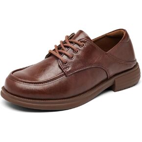 Oxford Shoes for Women Lace Up Loafers Platform Dress Shoes Office Business Work Shoes in Kuwait