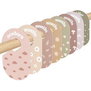 WSICSE Baby Closet Divider, Double-Sided Baby Clothes Organizer Nursery Decor Closet Dividers for baby Clothes 8 Designs from Newborn to 24 Month in Saudi Arabia