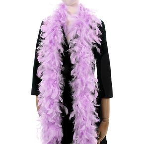 Larryhot 45g Black Feather Boa - 2 Yards Turkey Boa Feathers for Party Bulk,Halloween,Wedding,Centerpieces,Concert,Costume and Home Decoration(45g-Black) in Saudi Arabia