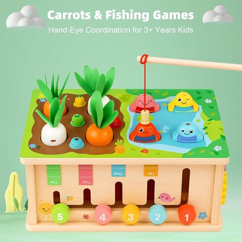 6-in-1 Montessori Baby Tissue Box Toy ، مكعب النشاط الخشبي لمدة 6 أشهر ، ألعاب ألواح اللون والشكل الحسي لمدة 12-18 شهرًا. طفل التعليم المبكر للمهارات الحركية هدية للأطفال الصغار 1-3 in Saudi Arabia
