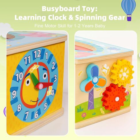 6-in-1 Montessori Baby Tissue Box Toy ، مكعب النشاط الخشبي لمدة 6 أشهر ، ألعاب ألواح اللون والشكل الحسي لمدة 12-18 شهرًا. طفل التعليم المبكر للمهارات الحركية هدية للأطفال الصغار 1-3 in Saudi Arabia