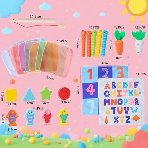 6-in-1 Montessori Baby Tissue Box Toy ، مكعب النشاط الخشبي لمدة 6 أشهر ، ألعاب ألواح اللون والشكل الحسي لمدة 12-18 شهرًا. طفل التعليم المبكر للمهارات الحركية هدية للأطفال الصغار 1-3 in Saudi Arabia
