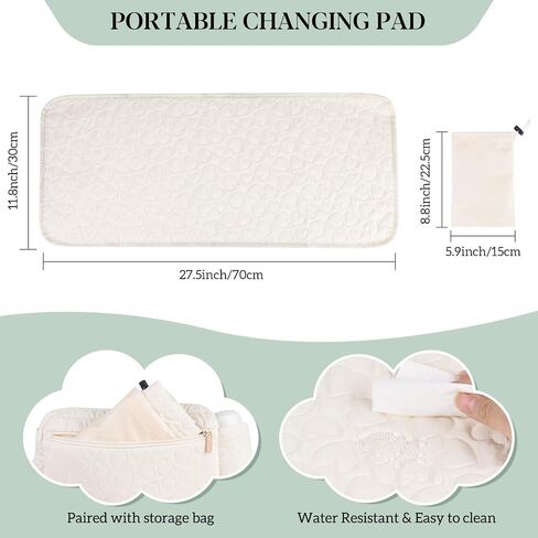 Rexmore Fanny Pack Diaper Bag with Portable Changing Pad, Adjustable Crossbody Waistpack for Women, Mini Compact Baby Essentials Organizer for Travel, Picnics, Daily Use (Beige) in Kuwait