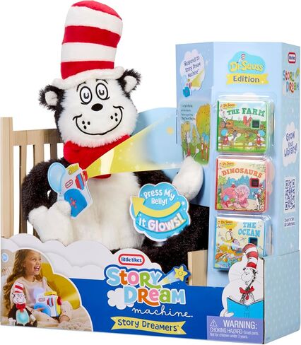 Little Tikes Story Dreamers Cat in The Hat Plush, Storytime, Books, Audio Play Character, Gift and Toy for Toddlers and Kids Girls Boys Ages 2-5 Years in Saudi Arabia