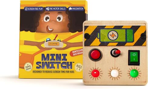 ألعاب Mini Switch Montessori Busy Board ، لعبة السفر الحسية مع مصابيح LED ومفاتيح ، لوحة النشاط التعليمي للأطفال الصغار والأطفال من 1 إلى 4 سنوات ، البيج ، البيج in Kuwait