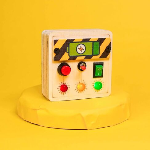 ألعاب Mini Switch Montessori Busy Board ، لعبة السفر الحسية مع مصابيح LED ومفاتيح ، لوحة النشاط التعليمي للأطفال الصغار والأطفال من 1 إلى 4 سنوات ، البيج ، البيج in Kuwait