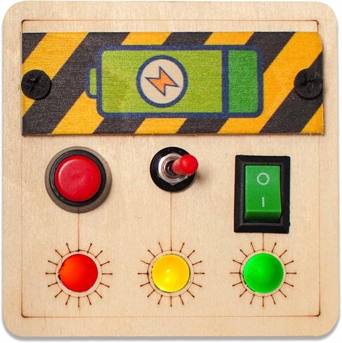 ألعاب Mini Switch Montessori Busy Board ، لعبة السفر الحسية مع مصابيح LED ومفاتيح ، لوحة النشاط التعليمي للأطفال الصغار والأطفال من 1 إلى 4 سنوات ، البيج ، البيج in Kuwait