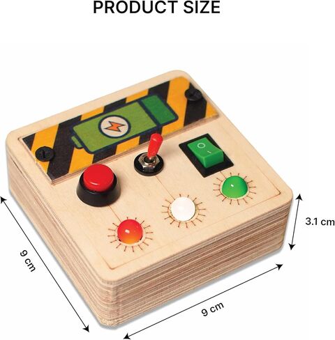 ألعاب Mini Switch Montessori Busy Board ، لعبة السفر الحسية مع مصابيح LED ومفاتيح ، لوحة النشاط التعليمي للأطفال الصغار والأطفال من 1 إلى 4 سنوات ، البيج ، البيج in Kuwait