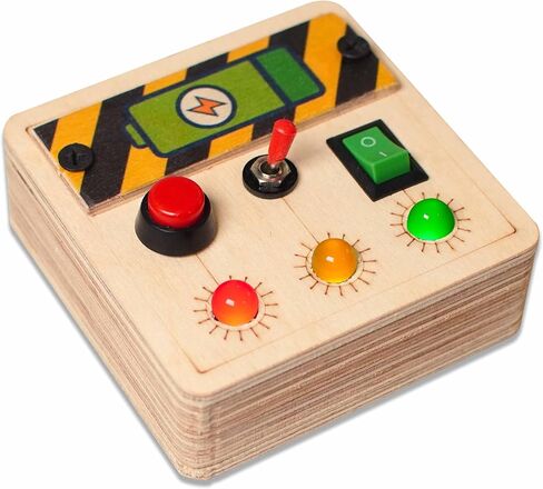 ألعاب Mini Switch Montessori Busy Board ، لعبة السفر الحسية مع مصابيح LED ومفاتيح ، لوحة النشاط التعليمي للأطفال الصغار والأطفال من 1 إلى 4 سنوات ، البيج ، البيج in Kuwait