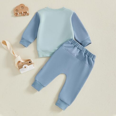 MoZiKQin Baby Boy Fall Winter Clothes Dads Little Dude Long Sleeve Shirt and Pants Set Cute Infant Toddler Boy Outfits in Saudi Arabia