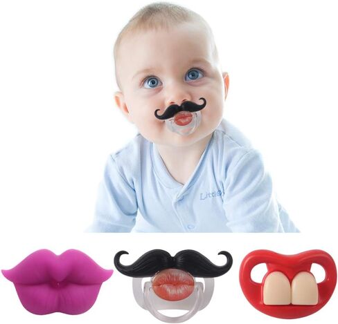 Pacifiers مضحكة للأطفال ، مصاصة الأطفال حديثي الولادة 0-3 أشهر ، PCIFIERS للرضع لمدة 0-6 أشهر ، شارب الصغار ، باسي هدايا الطفل للبنين والبنات in Kuwait
