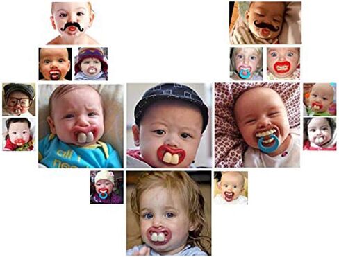 Pacifiers مضحكة للأطفال ، مصاصة الأطفال حديثي الولادة 0-3 أشهر ، PCIFIERS للرضع لمدة 0-6 أشهر ، شارب الصغار ، باسي هدايا الطفل للبنين والبنات in Kuwait
