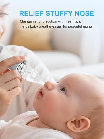 نصائح استبدال Asporator Nasal 6pcs ، السيليكون من فئة الطعام ، وأجزاء استبدال مصاصة أنف الأطفال فائقة النعومة متوافقة مع Grownsy ، و Watolt ، و Littletora ، و Hevalue ، و Cocobela ، و X-Bosak in Kuwait