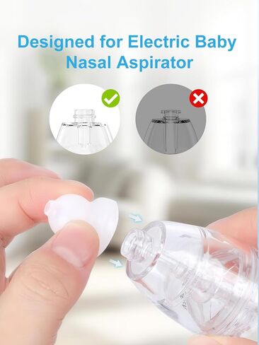 نصائح استبدال Asporator Nasal 6pcs ، السيليكون من فئة الطعام ، وأجزاء استبدال مصاصة أنف الأطفال فائقة النعومة متوافقة مع Grownsy ، و Watolt ، و Littletora ، و Hevalue ، و Cocobela ، و X-Bosak in Kuwait