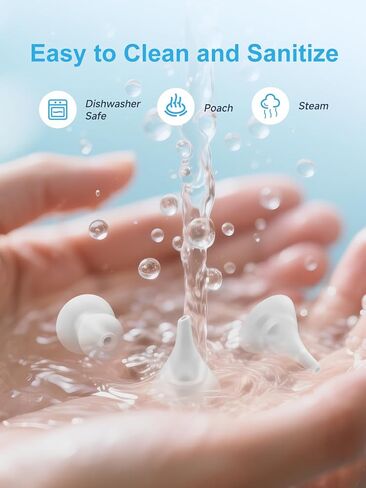 نصائح استبدال Asporator Nasal 6pcs ، السيليكون من فئة الطعام ، وأجزاء استبدال مصاصة أنف الأطفال فائقة النعومة متوافقة مع Grownsy ، و Watolt ، و Littletora ، و Hevalue ، و Cocobela ، و X-Bosak in Kuwait