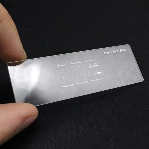مجموعة ملحقات المجهر - شرائح معايرة المجهر ، شبكية ، مسطرة (1div. = 1mm ، 0.1mm ، 0.01mm) - المصدر المصباح البصري - مصباح LED in Saudi Arabia
