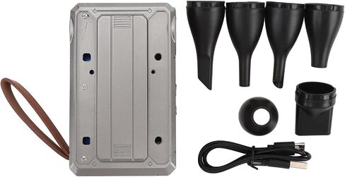 Jet Dry Blower Multifunctional Portable Turbo Fan Strong Wind LED Light Power Bank for Car Keyboard Camera Cleaning Outdoor Equipment Black Plastic 7x3.5x11.5cm in Saudi Arabia