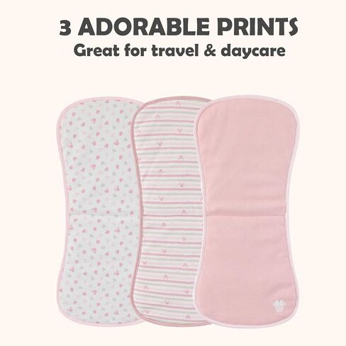 Disney Baby Burp Cloths 3 عبوات-Mickey Mouse Minnie Mouse & Winnie the Pooh Soft Absorbent 20 "x 10" in Saudi Arabia